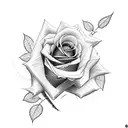 Rose bush with 3 roses and 17 thorns tattoo design idea