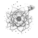 hell flower tattoo design idea