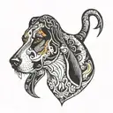 coonhound  tattoo design idea