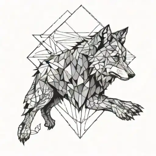 wolf in forarms tattoo design idea