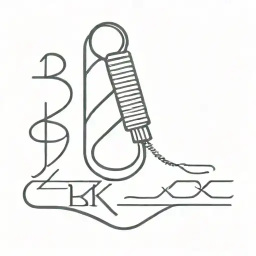 mircophone with B Z K Z written next to it tattoo design idea