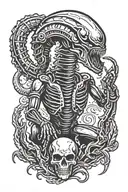 xenomorph tattoo design idea