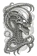 xenomorph tattoo design idea