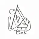 mircophone with B Z K Z written next to it tattoo design idea