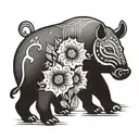 tapir tattoo design idea