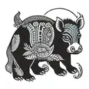 tapir tattoo design idea
