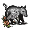 tapir tattoo design idea