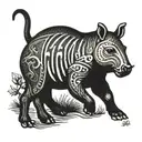 tapir tattoo design idea