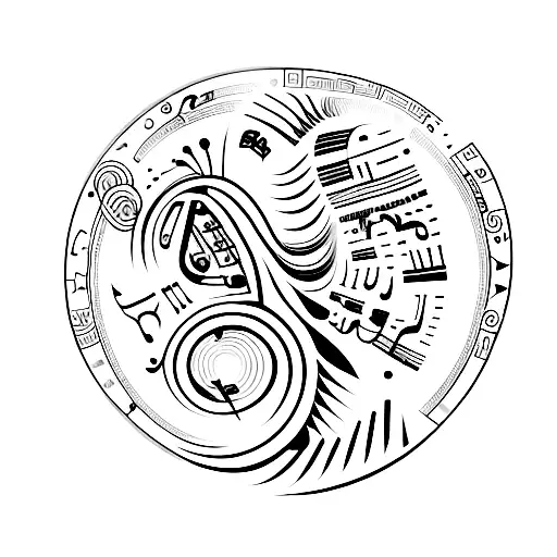 music hieroglyphics   tattoo design idea