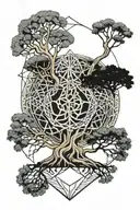 Yggdrasil world tree tattoo design idea