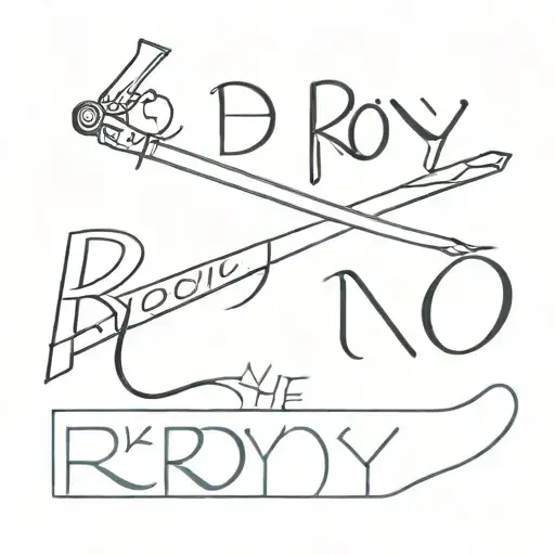 The word "Roy" but with a stylish police tattoo design idea