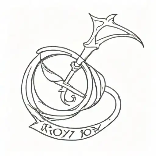 The word "Roy" with the lord of the ring police tattoo design idea