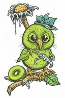 shaved kiwi tattoo design idea