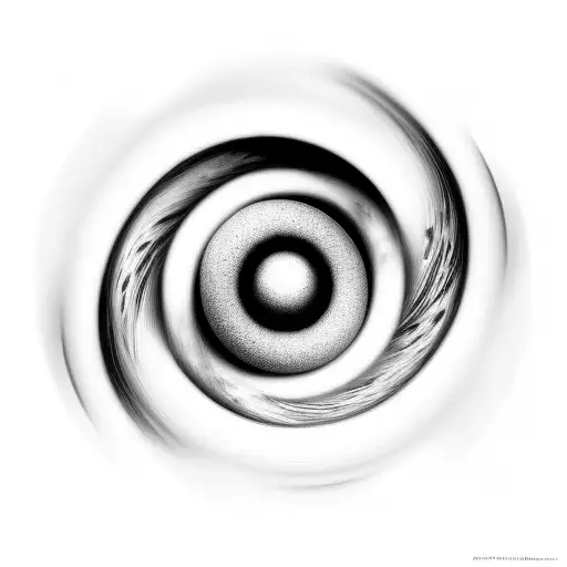 Create a photorealistic photograph capturing the twisting motion of a film roll and stars being sucked into a black hole tattoo design idea