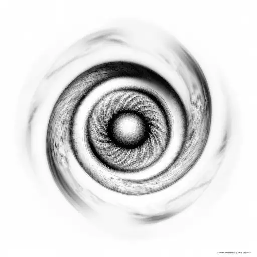 Create a photorealistic photograph capturing the twisting motion of a film roll being sucked into a black hole with star tattoo design idea