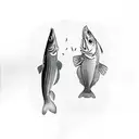  fish for siblings tattoo design idea