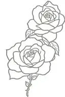 rose with rosary tattoo design idea