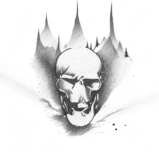 New Jersey outline with guitar skateboarding and snowboarding tattoo design idea