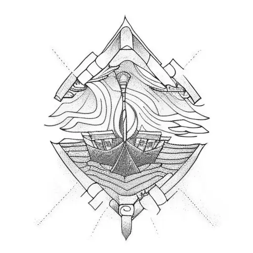 Burning Boats tattoo design idea