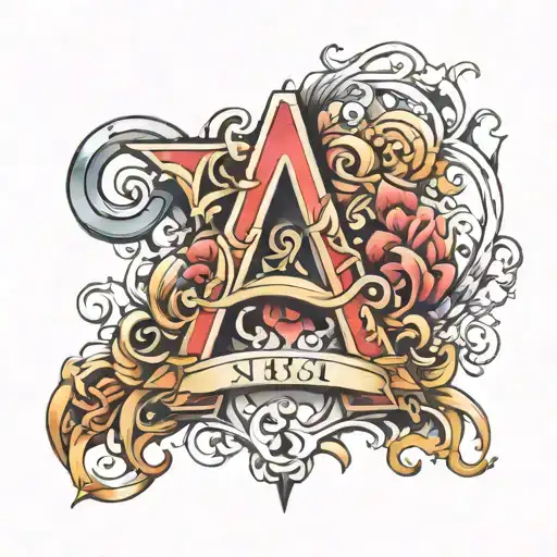 alphabet tattoo design idea