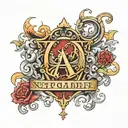 alphabet tattoo design idea