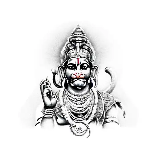 Indian gods hanuman, ram sita lakshman, shiva seperately as one tattoo tattoo design idea