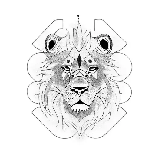 Daniel and the lions den tattoo design idea