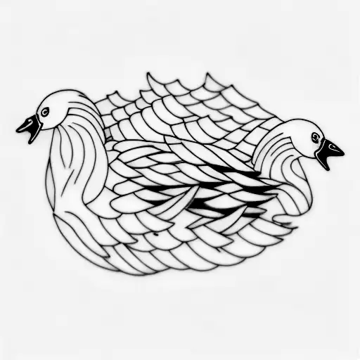 geese tattoo design idea