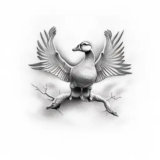 geese tattoo design idea