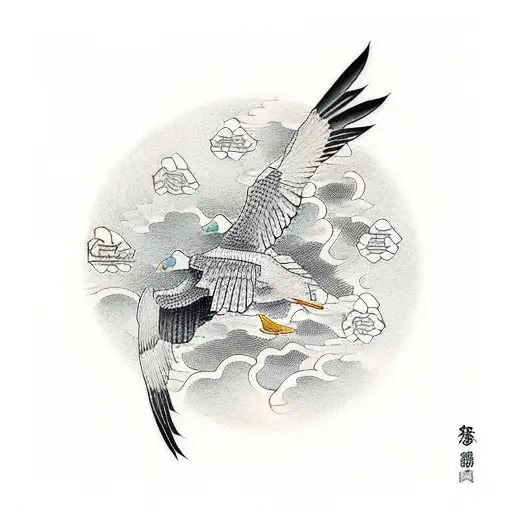 geese tattoo design idea