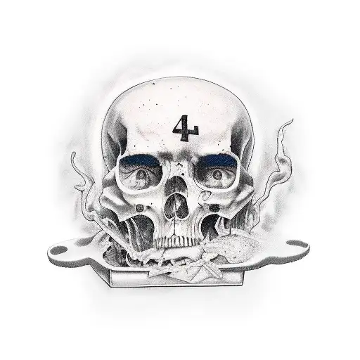 coffin tattoo design idea