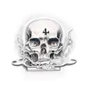 coffin tattoo design idea