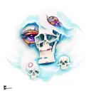 coffin tattoo design idea