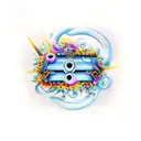 coffin tattoo design idea