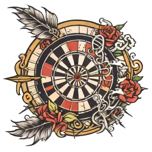 dart board tattoo design idea