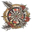 dart board tattoo design idea