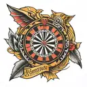 dart board tattoo design idea