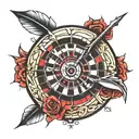 dart board tattoo design idea