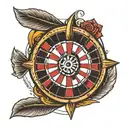 dart board tattoo design idea