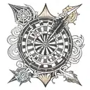 dart board tattoo design idea