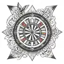dart board tattoo design idea