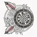 dart board tattoo design idea