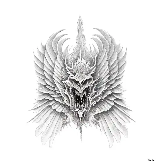 Dragon wings  tattoo design idea