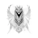 Dragon wings  tattoo design idea