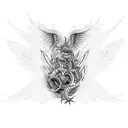 Dragon wings  tattoo design idea