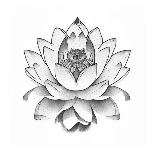 Lotus flower and Matilda in the Leon movie  tattoo design idea