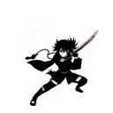 demon slayer sword  tattoo design idea