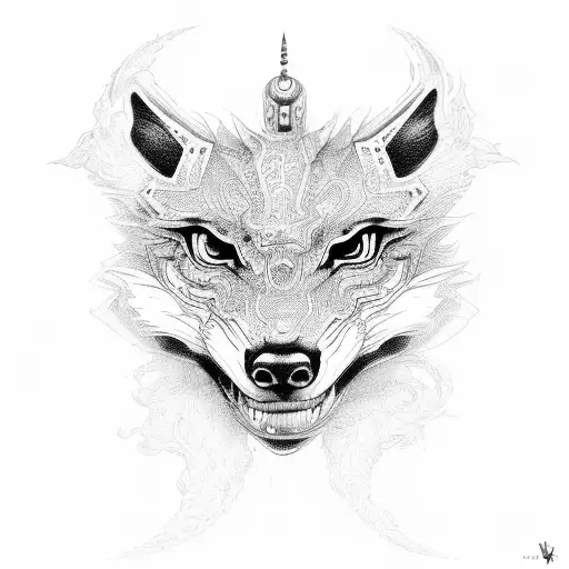 dacian wolf snake tattoo design idea