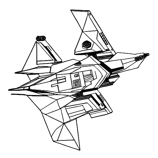 starwars Starship Destroyer with geometrics tattoo design idea