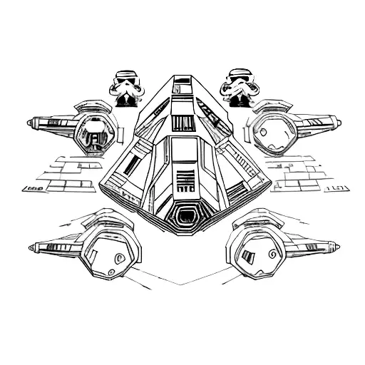starwars starship tattoo design idea